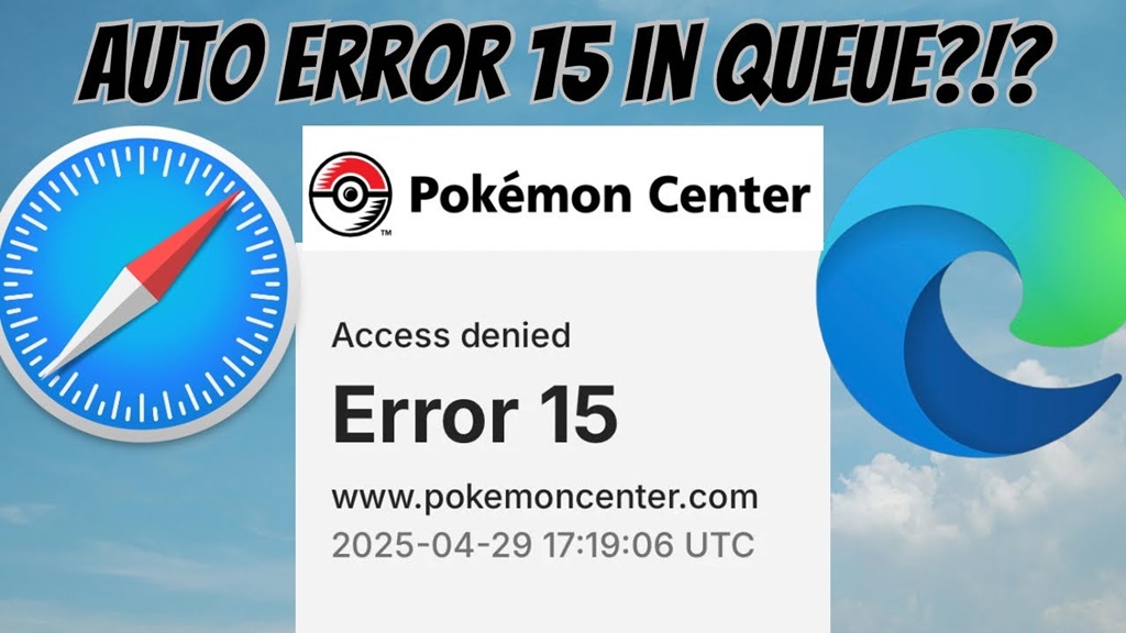 How to fix error 15 Pokémon Center